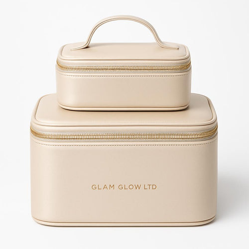 Champagne Satin Beauty Case - Glam Glow